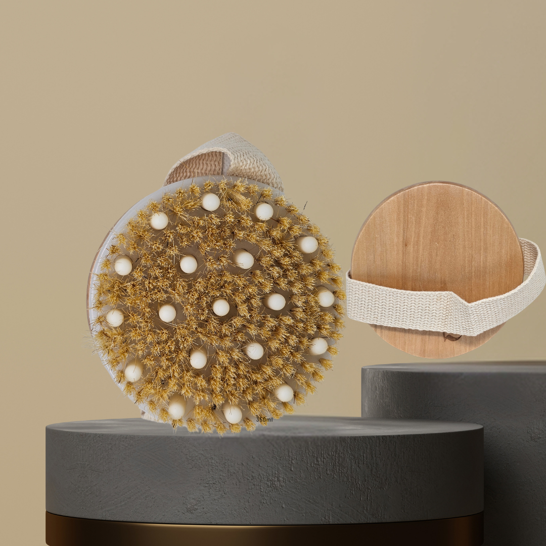 Dry brushing body brush