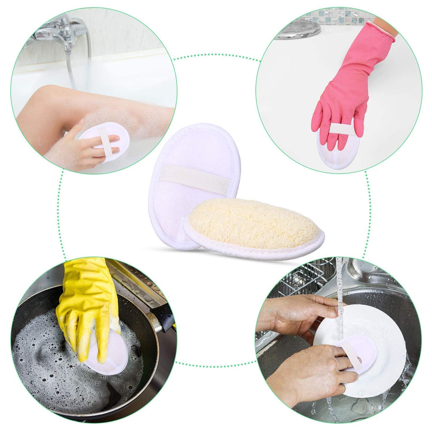 Exfoliating Loofah Sponge Pads
