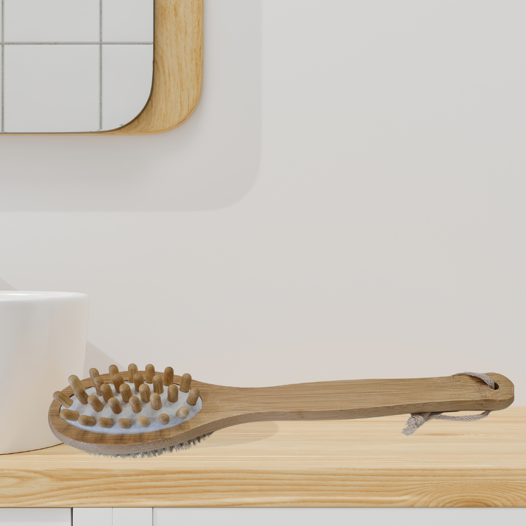 Dry Brushing Body Brush with Long Handle