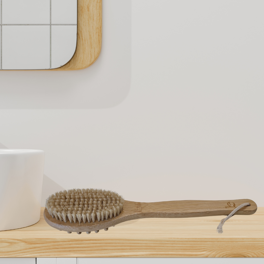 Dry Brushing Body Brush with Long Handle